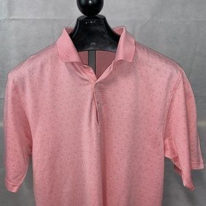 Mens Peter Millar Large Pink Polo Shirt